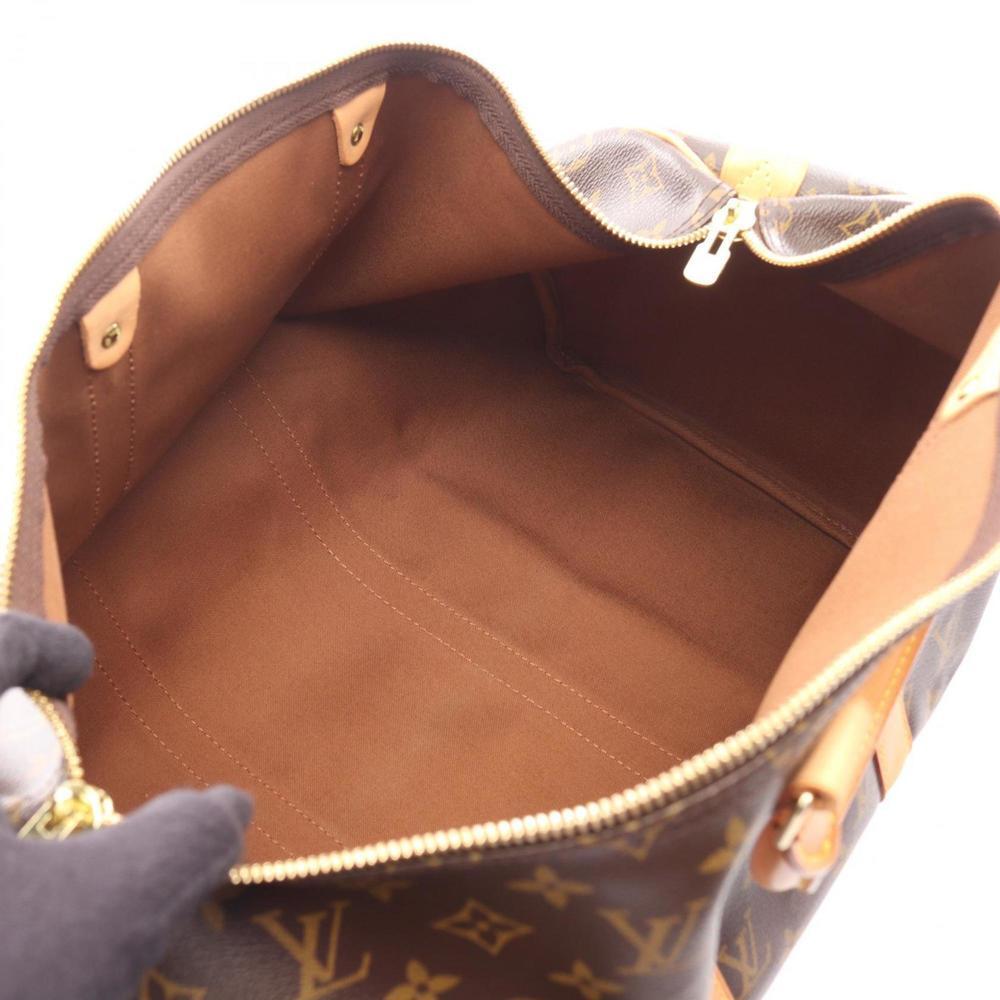 LOUIS VUITTON Brown Monogram Leather Keepall 50 Boston Bag - Picture 3 of 8